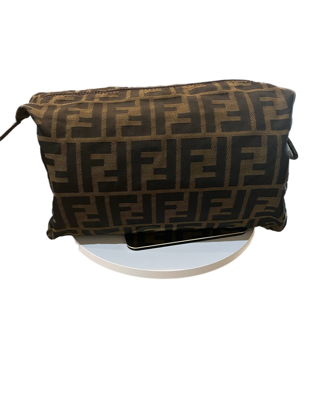 Fendi Zucca Monogramed Canvas Pouch! EUC!